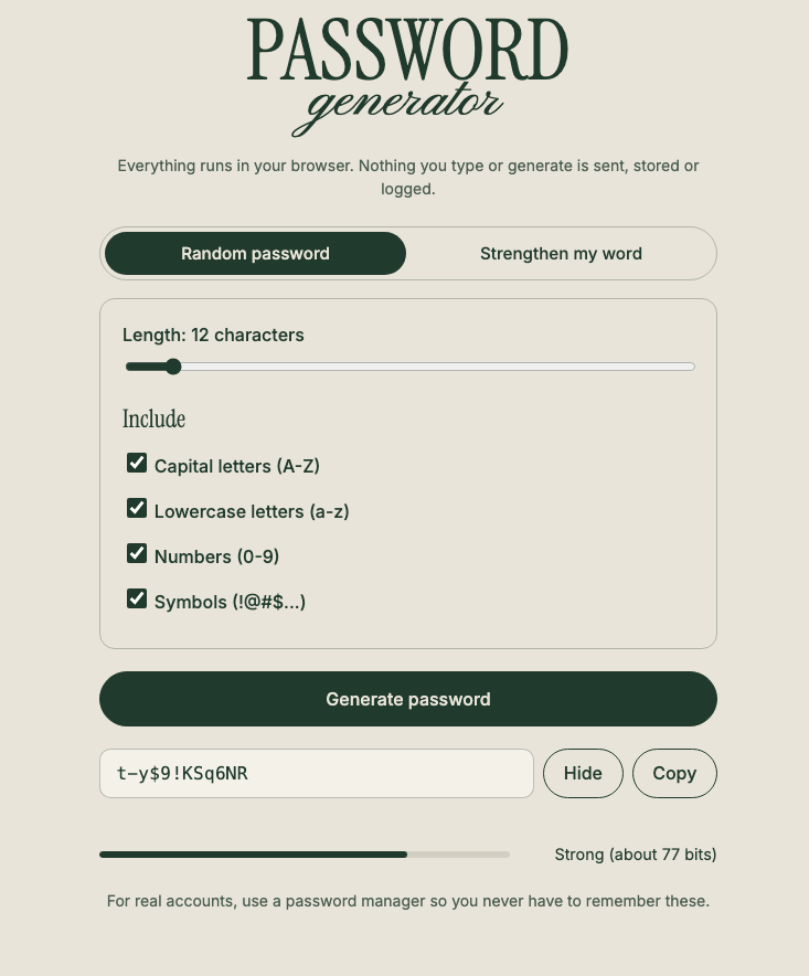 Screenshot of Project 1